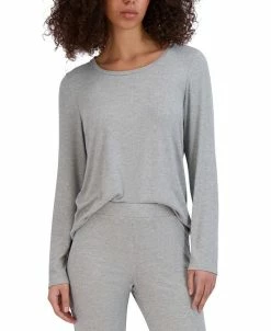Steve Madden Women's Ribbed Long-Sleeve Sleep Tee