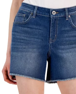 Style & Co Women's Mid Rise Raw-Hem Denim Cut-Off Shorts, Created For Macy's -White Mark Shop 23568371 fpx