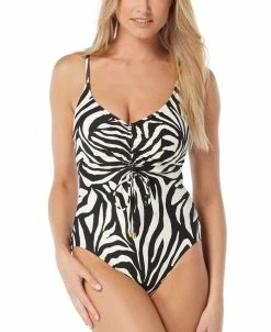 Vince Camuto Women's Animal-Print One-Piece Swimsuit