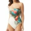 Vince Camuto Women's Printed Convertible Bandeau-Top One-Piece Swimsuit