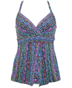 Miraclesuit Women's Stitch It Cleo V-Neck Tankini Top -White Mark Shop 23702756 fpx