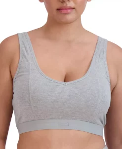 Steve Madden Women's Ribbed Stretch Bralette SM02151 -White Mark Shop 23705954 fpx