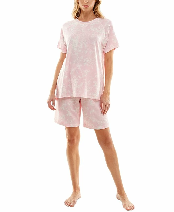 Roudelain Women's Printed Bermuda Shorts Pajama Set 1 Roudelain Women's Printed Bermuda Shorts Pajama Set