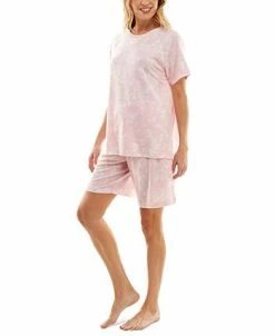 Roudelain Women's Printed Bermuda Shorts Pajama Set 12 Roudelain Women's Printed Bermuda Shorts Pajama Set -White Mark Shop 23718482 fpx