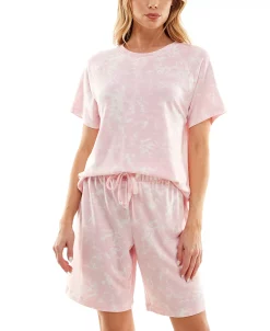 Roudelain Women's Printed Bermuda Shorts Pajama Set 18 Roudelain Women's Printed Bermuda Shorts Pajama Set -White Mark Shop 23718488 fpx