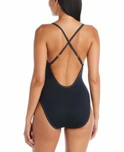 Bleu By Rod Beattie Women's A Fine Line Stitched Buckle-Waist Cross-Back One-Piece Swimsuit -White Mark Shop 23747199 fpx