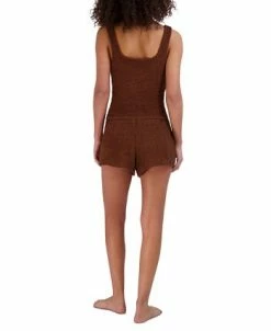 Steve Madden Women's Pull-On Chenille Sleep Shorts -White Mark Shop 23758411 fpx