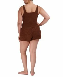 Steve Madden Women's Pull-On Chenille Sleep Shorts -White Mark Shop 23758420 fpx