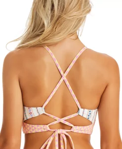 Jessica Simpson Women's Stripe It Up Cropped Tankini Top -White Mark Shop 23767121 fpx