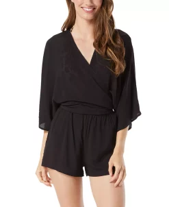 Vince Camuto Women's Convertible Tie Romper Cover-Up -White Mark Shop 23775389 fpx