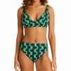 Sanctuary Women's Geo Wave V-Neck Bikini Top & Geo Wave High-Waist Bikini Bottoms