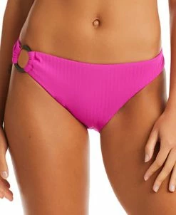 Sanctuary Women's Refresh Ribbed O-Ring Hipster Bikini Bottoms