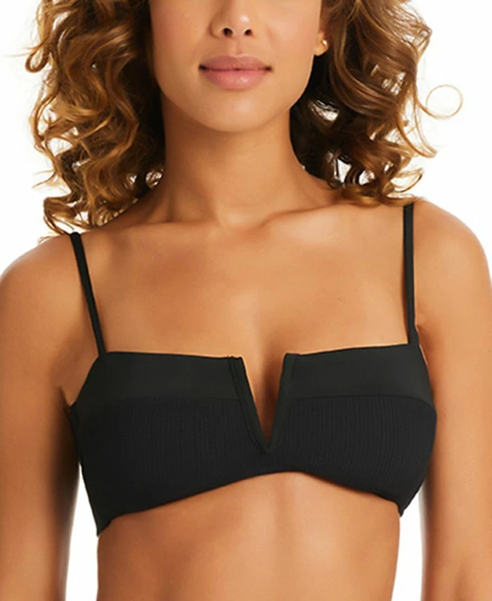 Sanctuary Women's Solid Sandbar V-Wire Tie-Back Bikini Top 1 Sanctuary Women's Solid Sandbar V-Wire Tie-Back Bikini Top