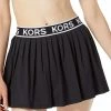 Michael Kors Women's Logo-Elastic Pleated Skirted Swim Bottoms