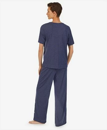 Lauren Ralph Lauren Women's Short Sleeve Crew Neck Wide Leg Pants 2 Piece Pajama Set 2 Lauren Ralph Lauren Women's Short Sleeve Crew Neck Wide Leg Pants 2 Piece Pajama Set - Image 2