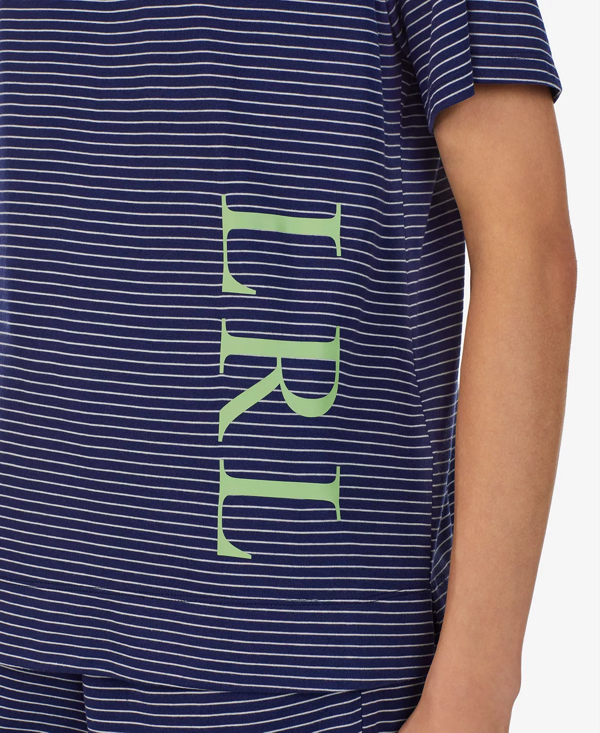 Lauren Ralph Lauren Women's Short Sleeve Crew Neck Wide Leg Pants 2 Piece Pajama Set 3 Lauren Ralph Lauren Women's Short Sleeve Crew Neck Wide Leg Pants 2 Piece Pajama Set - Image 3