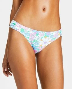 Jessica Simpson Women's Crazy Daisy Shirred-Side Hipster Bikini Bottoms