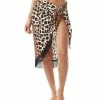 Vince Camuto Women's Animal-Print Fringe-Trim Pareo Cover-Up Wrap
