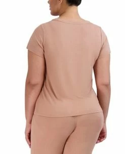 Steve Madden Women's Ribbed Short-Sleeve Baby Tee -White Mark Shop 23899495 fpx