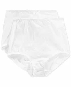 Bali Women's Extra Firm Tummy-Control Seamless Brief Underwear 2 Pack X245 -White Mark Shop 3234354 fpx