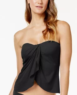Vince Camuto Strapless Draped Tankini Top 14 Vince Camuto Strapless Draped Tankini Top -White Mark Shop 8982214 fpx