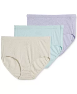 Jockey Elance Breathe Brief 3 Pack Underwear 1542, Extended Sizes -White Mark Shop 9178713 fpx