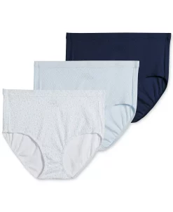 Jockey Elance Breathe Brief 3 Pack Underwear 1542, Extended Sizes -White Mark Shop 9178723 fpx
