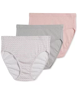 Jockey Elance Cotton French Cut Underwear 3-Pk 1541, Extended Sizes -White Mark Shop 9220367 fpx