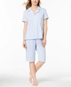 Lauren Ralph Lauren Bingham Bermuda Printed Cotton Pajama Set